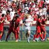 Der SC Freiburg bejubelt den Sieg im Landesduell mit dem VfB Stuttgart.