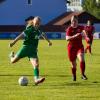 Maja Greiner (in Grün) erzielte den zwischenzeitlichen 1:1-Ausgleich für den TSV Nördlingen. Am Ende stand eine 1:2-Niederlage zu Buche.