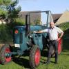 Fritz Wiedenmann hat wohl die größte Traktor-Oldtimer-Sammlung im Ries. Zu
seinem 60. Geburtstag erwarb er für seine Sammlung seinen 65. Traktor:
einen Lanz, Baujahr 1958, mit 60PS.