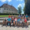 Die Radler und Radlerinnen der Radwallfahrt beim Gruppenfoto.