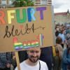 In Erfurt haben mehrere tausend Menschen gegen die AfD-Kundgebung protestiert.