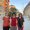 Monika, Claudia und Ulrike (von links) sind drei von 80 „Omas gegen Rechts“, die sich in Dresden gegen Rechtsextremismus einsetzen.