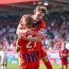 Paul Wanner (o.) und der 1. FC Heidenheim haben einen glänzenden Saisonstart hingelegt.