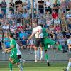 Vor großer Kulisse fand das Landesliga-Derby zwischen dem TSV Wertingen (weiße Trikots) und dem FC Gundelfingen statt. Die Gäste siegten vor 700 Zuschauern mit 7:0. 