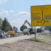 Am Kreisverkehr bei Dirlewang wird derzeit gebaut.