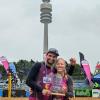 Titelgewinn unter dem Fernsehturm: Lena Treml und Kai Pilz. 