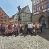 Die Gruppe des Schützenvereins Hofstetten beim Gruppenfoto in Rothenburg ob der Tauber.