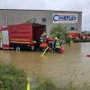 Nach dem Unwetter im Juni stand unter anderem der Parkplatz vor dem Cineplex-Kino in Penzing unter Wasser.