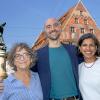 Jane Berger, Jonah Otto und Geeta Abad (von links) sind Mitglieder der Augsburger Gruppe von „Democrats abroad“. 