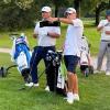 Ein erfolgreiches Duo: Leon Breimer (links) vom Golfclub am Habsberg mit seinem jungen Caddy Sebastian Volk (rechts).