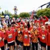 Überschäumende Freude: Ein Nachwuchs-Fußballteam des SC Bubesheim beim Aktionstag im Legoland Günzburg.