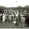 Das Foto zeigt die kirchliche Einweihung der neu gebauten Kabinen im Jahr 1969.