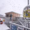 Schnee auf der Zugspitze: Mehrere Zentimeter kamen dort in der Nacht zusammen.