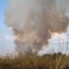 Nach dem Einschlag von Teilen einer Huthi-Rakete ist in Israel ein Feuer ausgebrochen.