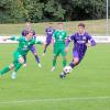 Marcel Mehl (rechts) und der VfR Neuburg holten beim TSV Nördlingen II einen Punkt. 