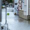 Ein Passau sind Teile der Altstadt vom Hochwasser der Donau überflutet.