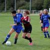 Den 0:3-Rückstand konnte der SV Wörnitzstein-Berg (mit Sandra Melan, vorne in Blau) nicht mehr ganz wettmachen und verlor letztlich 2:3 gegen Glött/Aislingen.