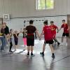 Bei lustigen Spielen konnten sich die Handballbegeisterten kennenlernen.