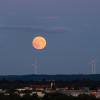 Der Vollmond über Augsburg schien in der Nacht auf Mittwoch besonders groß. 