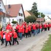 Zahlreiche Vereine nahmen am Kirchenzug teil und auch die Kleinsten des SVW waren vertreten.