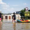 In Süden und Westen Polens stehen noch immer weite Landstriche unter Wasser.