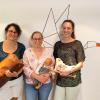 Freiberufliche Hebammen mit Herz sind essenziell fürs Babyglück. Von links: Monika Mögele aus Siebnach, Barbara Tröber aus Schlingen und Isabell Kaufmann aus Bad Wörishofen.