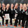 Im Pinguin-Kostüm zur Goldmedaille: die Dance-Generation des TSV Firnhaberau (von links: Carina Wiedemann, Myra Twyman, Belinda Auer, Patricia Fielker, Carmen Oharek, Elena Spitzer, Vanessa Bayer, Emilia Marquard).