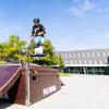 Beim Gorilla-Day an der Mittelschule in Landsberg konnten die Kinder etliche Freestyle-Sportarten ausprobieren. 