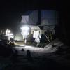 Zwei Menschen simulieren eine Trainingseinheit in der neuen Luna-Halle im Rahmen der Eröffnungsfeierlichkeiten im Europäischen Astronautenzentrum (Eac) der Esa.