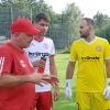 Beim TSV Buch wissen Trainer Harry Haug, Mitte Timo Leitner und Torhüter Jonas Gebauer  (von links) um den Ernst der Lage. 