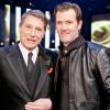 Der Entertainer Udo Jürgens mit seinem Sohn John Jürgens während einer TV-Show. Das Foto entstand im April 2014 - im Dezember starb die Musik-Legende. 