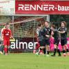 Ernüchterung beim TSV Rain - Freude beim TSV Landsberg kurz nach dem 0:2, 33 Sekunden nach Wiederanpfiff.