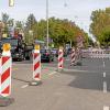 In der Haunstetter Straße läuft eine Fernwärme-Baustelle. 