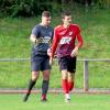 TSV-Keeper Simon Reithmeir (links) war nur durch einen fragwürdigen Elfer zu überwinden, Florian Heiß (rechts) gelang das späte 1:1.