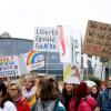 Tausende Menschen demonstrierten am Samstag friedlich gegen den AfD-Parteitag in Ulm.