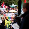 Tausende Menschen demonstrierten am Samstag friedlich gegen den AfD-Parteitag in Ulm.