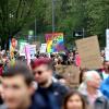 Tausende Menschen demonstrierten am Samstag friedlich gegen den AfD-Parteitag in Ulm.