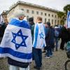 In Mitte äußerten sich Demonstranten pro Israel