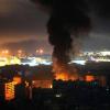 Flammen in Libanons Hauptstadt Beirut nach einem Angriff Israels. Eine Attacke auf den Iran als Vergeltung für den jüngsten Drohnenangriff wird erwartet.