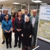 Bei der Eröffnung der Ausstellung "250 Jahre St.-Bonaventura-Schulen" im Foyer der Sparkasse in der Dillinger Königstraße: (von links) Peter Kosak, Andrea Linder, Tanja Barfüßer, Felicitas Söhner, Markus Müller, Martina Schmidt und André Deppenwiese.