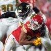 Travis Kelce von den Kansas City Chiefs musste gegen die New Orleans Saints viel einstecken.