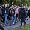 Die Stimmung zwischen Fans und Polizei ist angespannt.