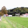 Links neben der Bergehalle (rechts im Bild) soll im Landensberger Ortsteil Glöttweng ein Schafstall für bis zu 300 Tiere entstehen. Im Gemeinderat gab es dazu große Bedenken.