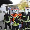 Rund 120 Rettungskräfte und einige Statisten waren bei der Großübung auf dem Gelände des Kreis-Seniorenheims in Monheim dabei.