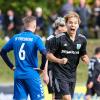 Torjubel von Victor Klier: Der TSV Friedberg führt im Stadtderby gegen die Sportfreunde mit 3:0. Am Ende gewann der TSV mit 4:1.