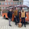 Johannes Hölzle, Peter Sauer und Wolfgang Steber (von links) haben die Tour mit dem Oldtimer-Bus nach Bologna geplant. Sie freuen sich auf das Abenteuer.