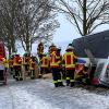 Bei einem Busunfall kann es schnell zu einer Vielzahl von verletzten Personen kommen. Bei diesem Einsatz in 2022 mussten die Feuerwehren Hiltenfingen und Schwabmünchen lediglich den Fahrer retten. 