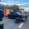 An der Kreuzung Reuttier Straße / Kasernstraße kam es in Neu-Ulm zu einem Unfall.