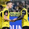 Serhou Guirassy (r) bescherte dem BVB mit seinem Tor einen knappen Sieg.