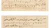Das Autograph - Vorderseite (oben) und Rückseite (unten) «94 Sekunden neuer Mozart» (KV 626b/16), einem dreiteiligen, tanzartigen Klavierstück von Wolfgang Amadeus Mozart (undatiert). Das bisher unbekannte Stück des Komponisten wird pünktlich zum 265. Geburtstag im Rahmen der Eröffnung der Mozartwoche am 27.01.2021 erstmals der Öffentlichkeit vorgestellt. +++ dpa-Bildfunk +++